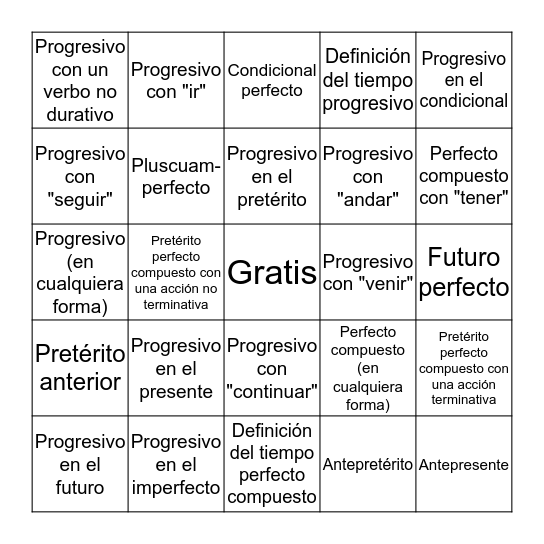 El Bingo! Bingo Card