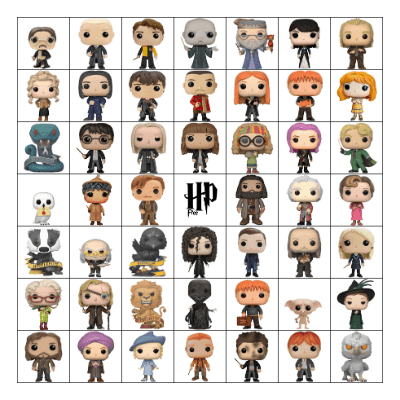 Harry Potter Mega Bingo Card