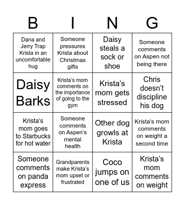 Kroiss thanksgiving 2 Bingo Card