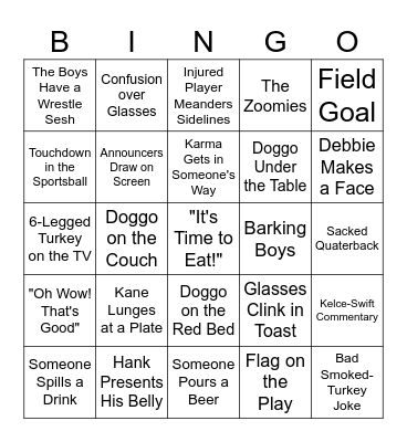 Thanksgiving Bingo! Bingo Card