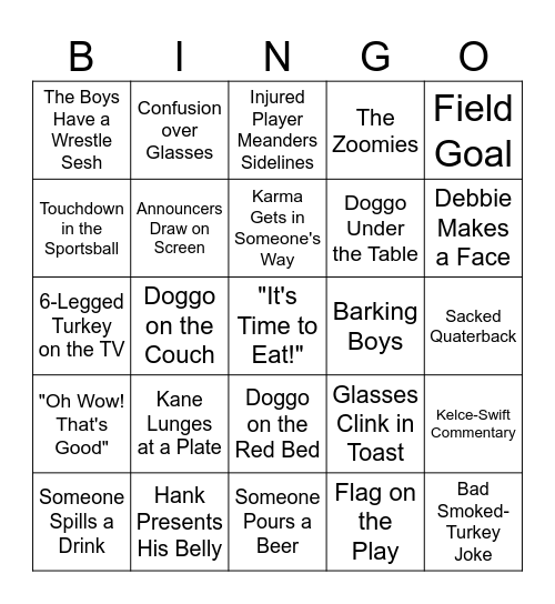 Thanksgiving Bingo! Bingo Card
