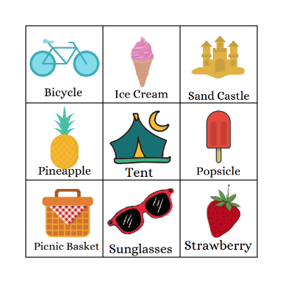 Summer bingo Card