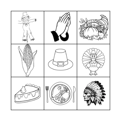 THANKSGIVING Bingo 🦃 Bingo Card