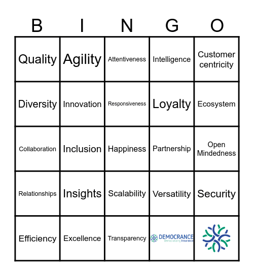Value of Democrance Bingo Card