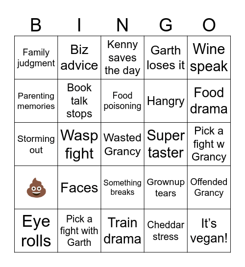 WACCABINGO 🦃 ‘23 Bingo Card