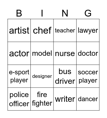 nkust job Bingo Card