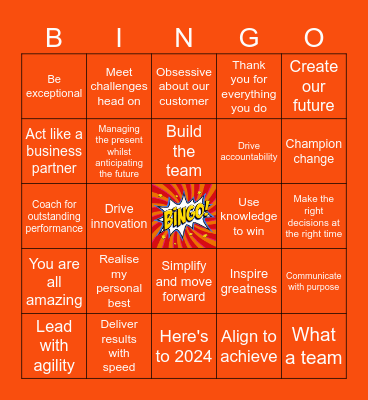 People Team Bingo Card