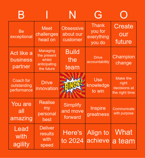 People Team Bingo Card