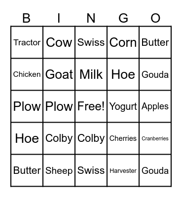 Variety Show...Bingo! Bingo Card