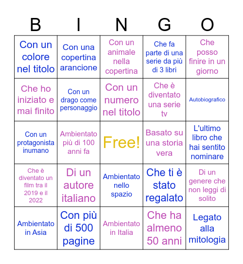 Book Bingo! Bingo Card