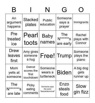THANKSGIVING 2023 Bingo Card