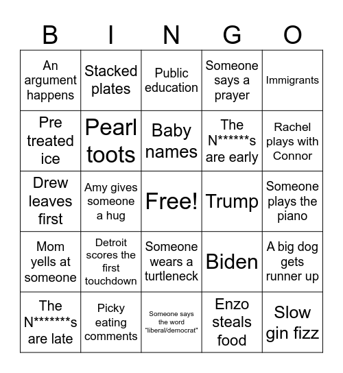 THANKSGIVING 2023 Bingo Card