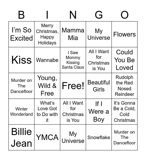 ÅRETS JULEFROKOST I TISVILDE Bingo Card