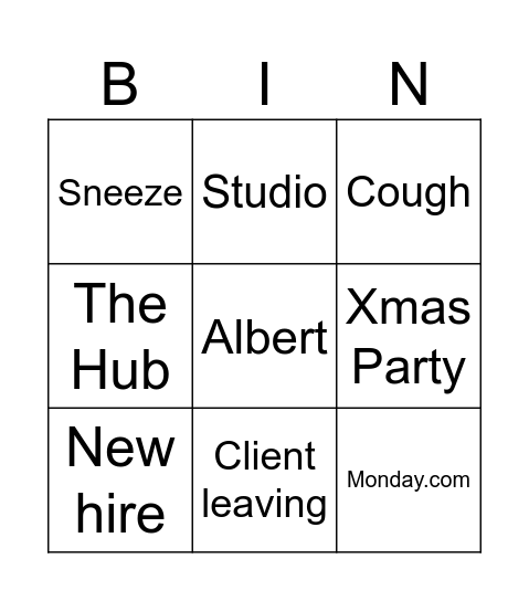 Meeting Bingo Card