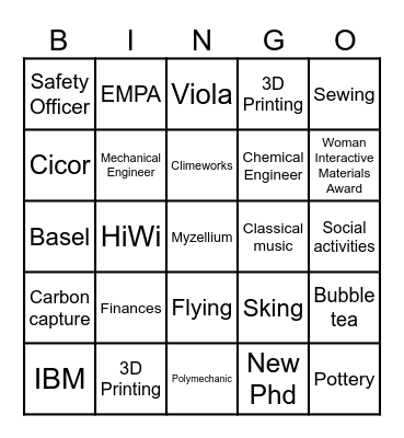 Complex Bingo Card