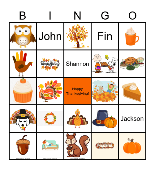 Ingram Micro Thanksgiving Bingo Card