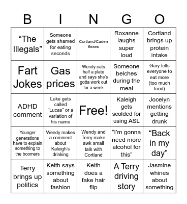 Thanksgiving 23 Bingo Card
