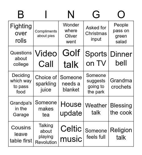 KT Bingo Card