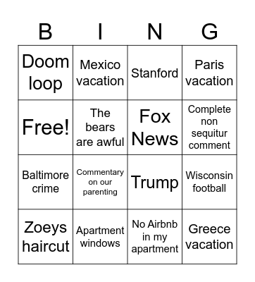 bingo Card