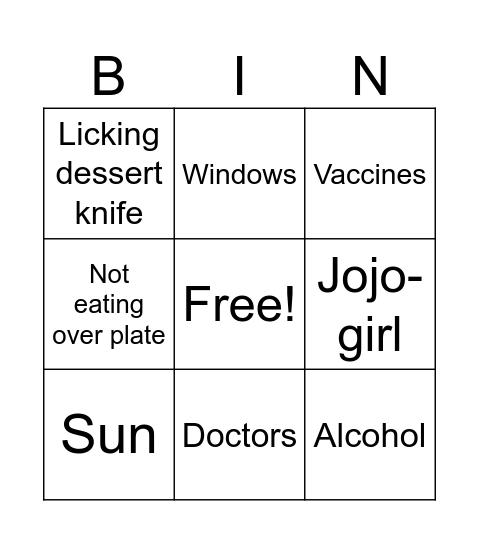 Thanksgiving Bingo Card