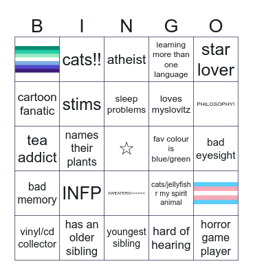 marsingo Bingo Card