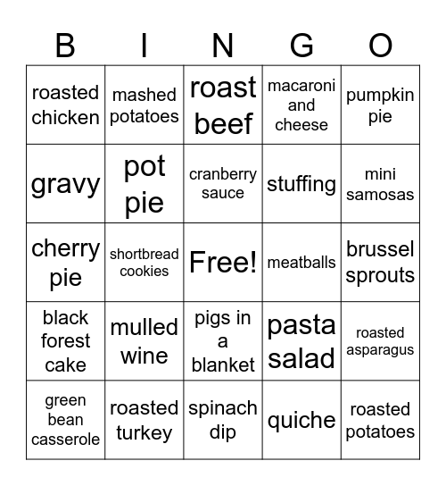 Sysco Foodie Bingo Card