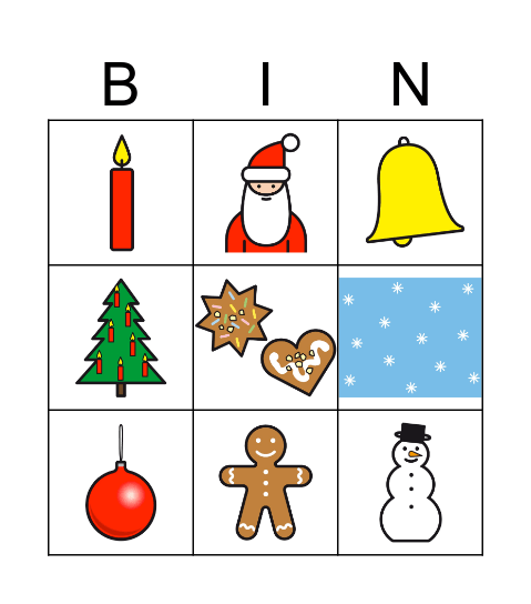 Weihnachten Bingo Card