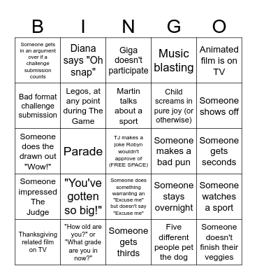 uh Bingo Card