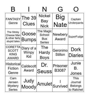 Book Bingo Card