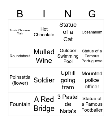 Lisbon (on the go) Bingo! Bingo Card