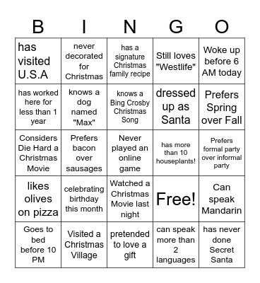 ONLINE BINGO CARD Bingo Card