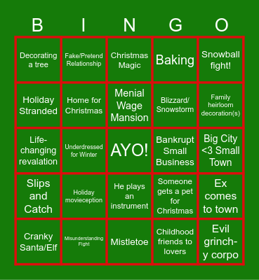 Riff-Along Bingo Card
