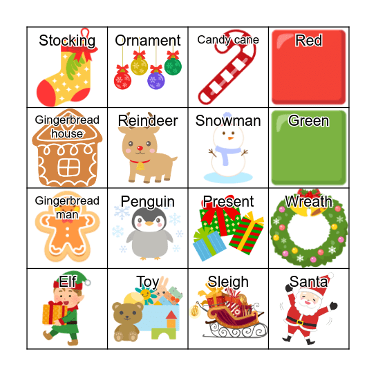 Christmas Bingo Card