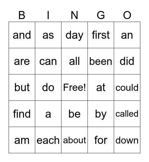 Bingo Fry's 1 - 100 Bingo Card