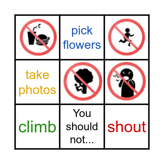 Star 2-2 (lesson 4) Bingo Card