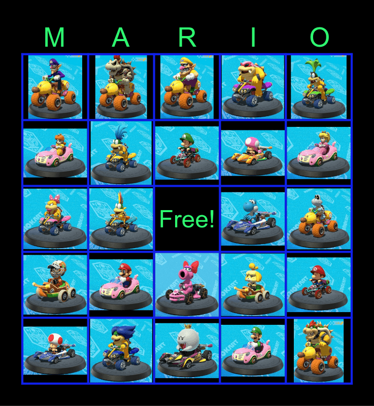 MARIO KART BINGO Card