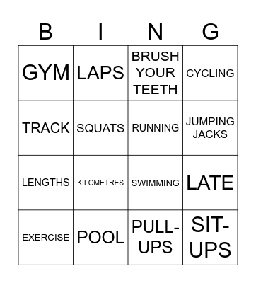 HFG UNIT 5 Bingo Card