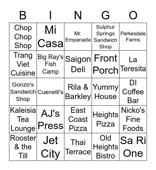 New and Improved Bingo Card