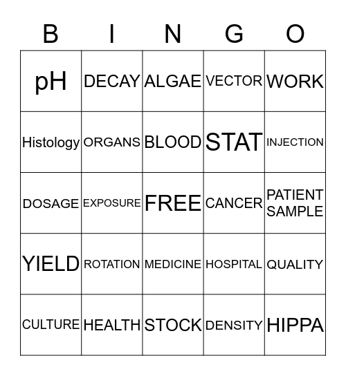 DIAGNOSIS DETECTIVE BINGO Card