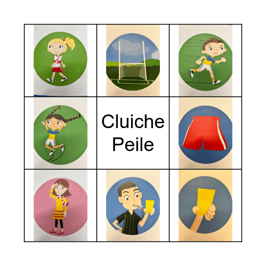Cluiche Peile Senior Infants Abair Liom Bingo Card