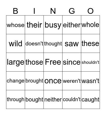 SWAP LIST 3 Bingo Card