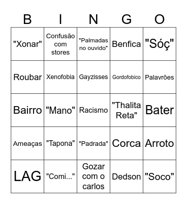 Santiago BINGO Card