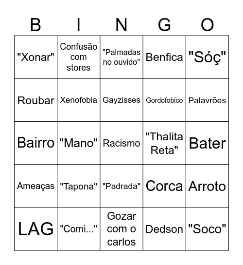 Santiago BINGO Card