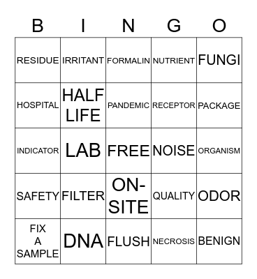 DIAGNOSIS DETECTIVE BINGO Card