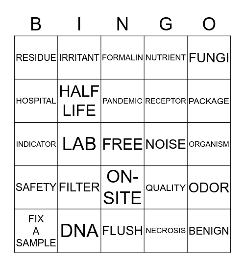 DIAGNOSIS DETECTIVE BINGO Card