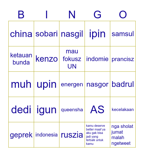 bingo entoksziesz shieeytt Bingo Card