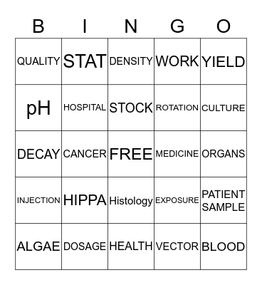 DIAGNOSIS DETECTIVE BINGO Card