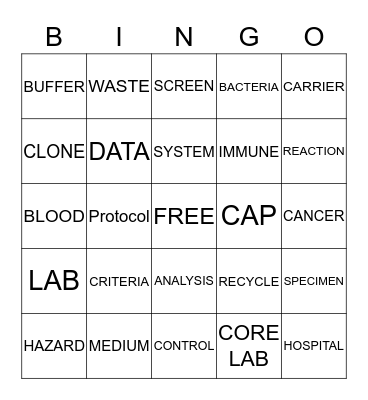 DIAGNOSIS DETECTIVE BINGO Card