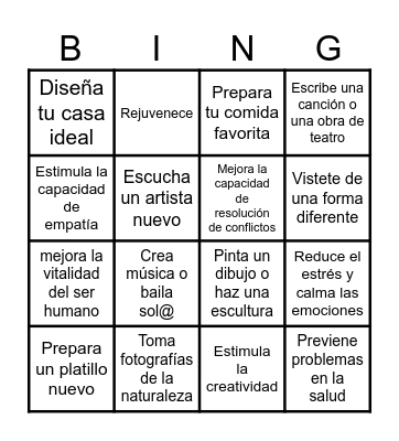 Salud mental Bingo Card
