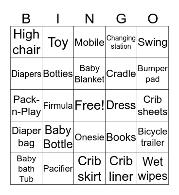 Baby Rohrs Bingo Card